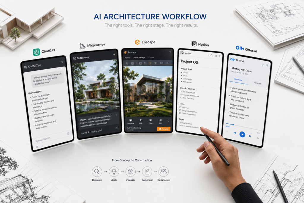  PDF cover design for ARCNET 50 AI Tools Directory for Architects 2026