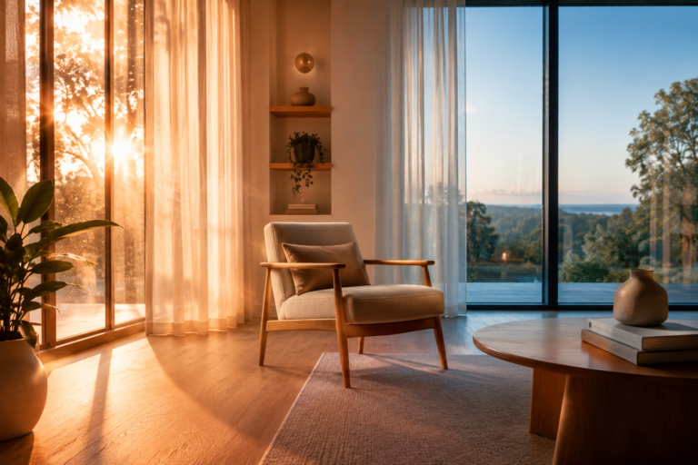 Circadian Lighting in a Modern Living Room
