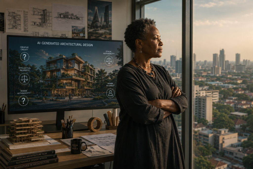 Senior architect reflecting on ethical questions of AI use in architecture studio 